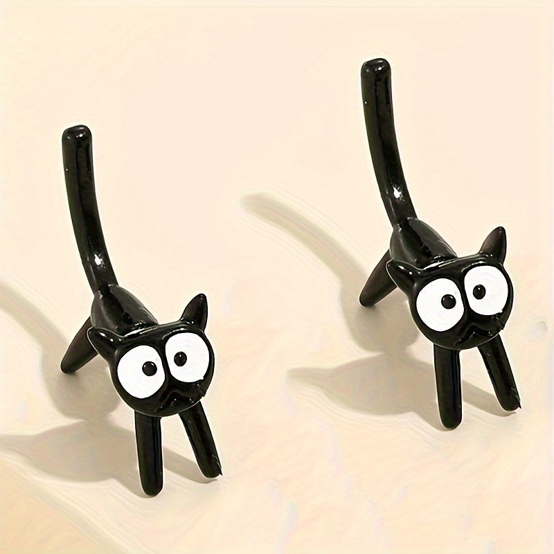 Aretes de Gato Negro - Estilo Lindo y Sencillo 🐾✨
