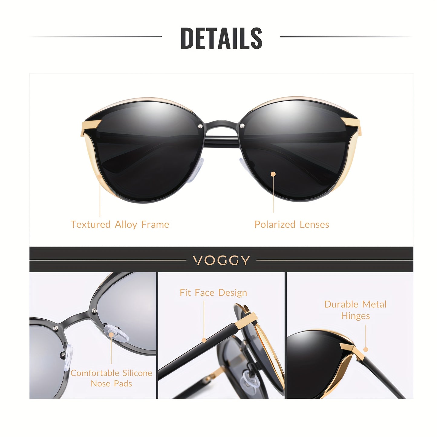 Gafas de Sol Polarizadas VOGGY Retro Butterfly – Protección y Estilo