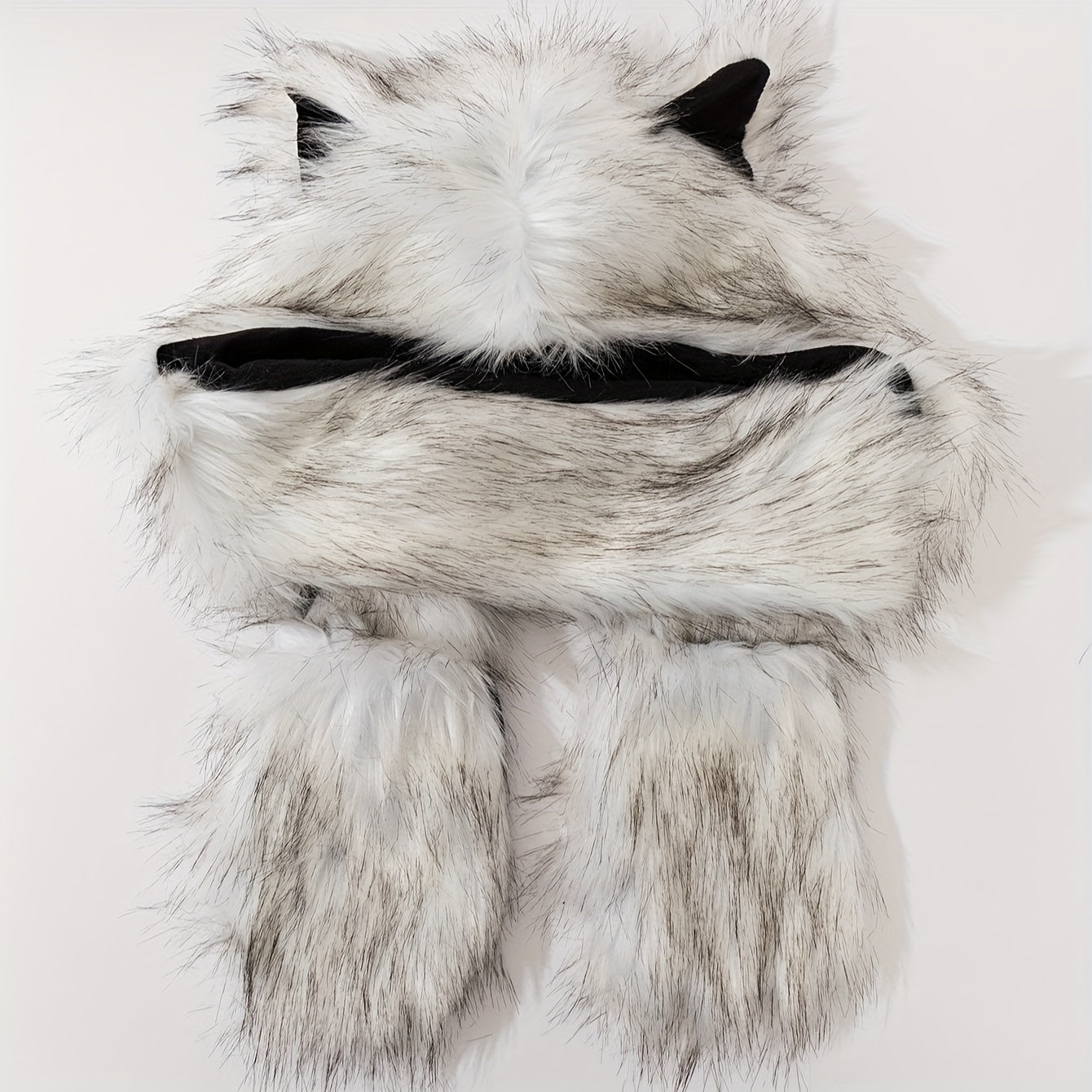 Conjunto de Invierno Estilo Lobo - Gorra, Guantes y Bufanda de Forro Polar 🐺❄️
