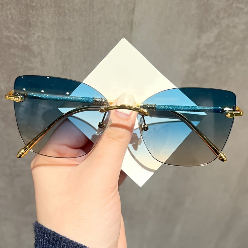 Gafas de Moda sin Montura en Forma de Mariposa – Estilo y Protección en un Solo Accesorio 🦋✨