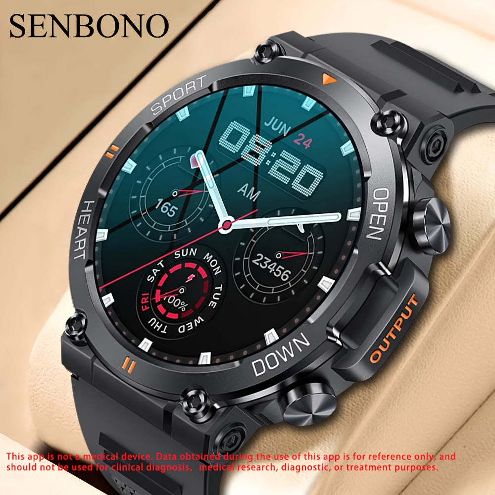 Reloj Inteligente SENBONO para Hombres - Funcionalidad Táctica y Moderna ⌚✨