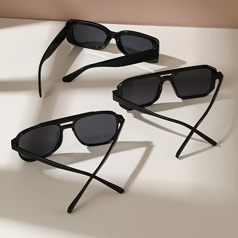 Set de 3 Gafas Clásicas Rectangulares – Diseño Sofisticado para Parejas