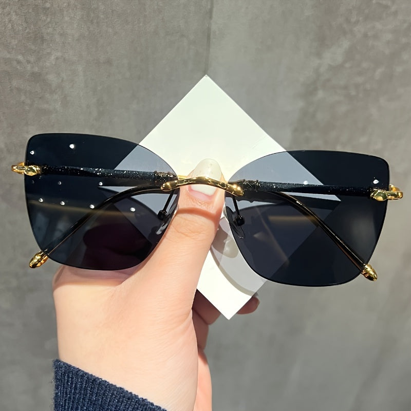 Gafas de Moda sin Montura en Forma de Mariposa – Estilo y Protección en un Solo Accesorio 🦋✨