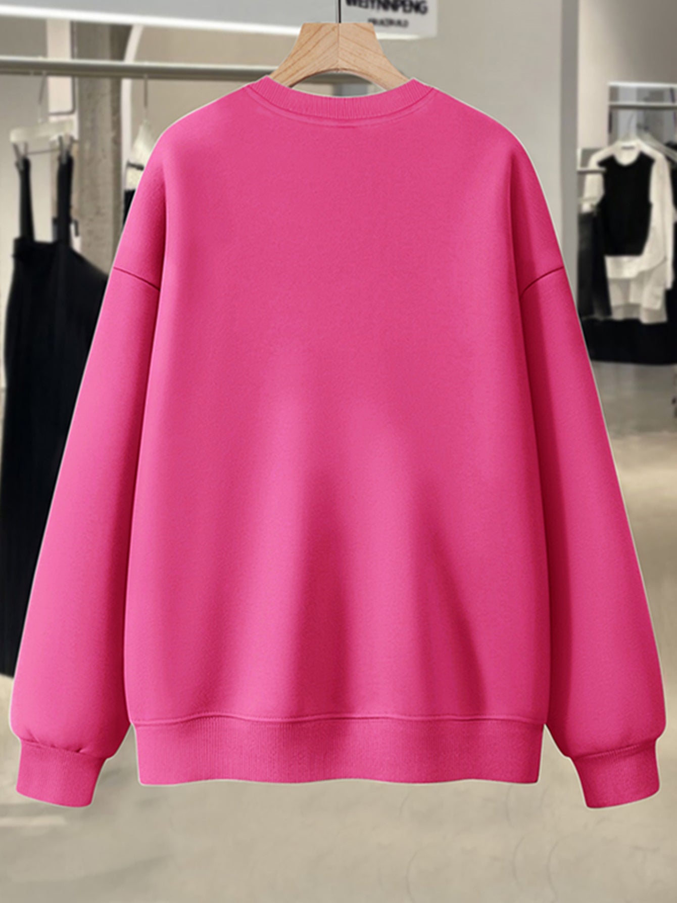 🐾 Sudadera Rosa con Estampado de Gatito para Mujer – Cuello Redondo y Puños Volados, Ideal para Primavera y Otoño 🌸