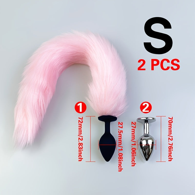 Plug Anal con Cola de Animal y Base de Gema – Seducción, Fantasía y Placer Extremo