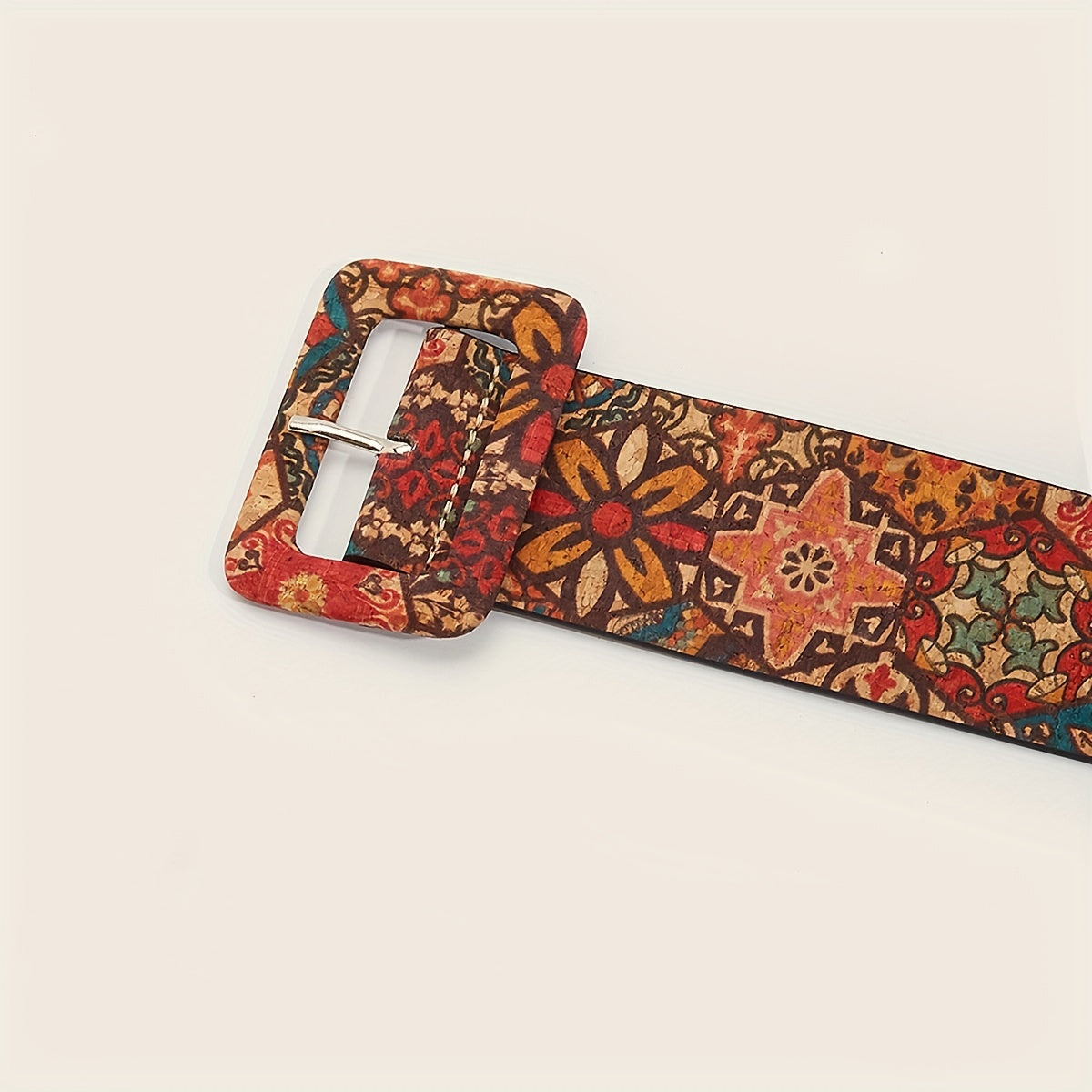 Cinturón Bohemio con Estampado Floral Vintage para Mujer
