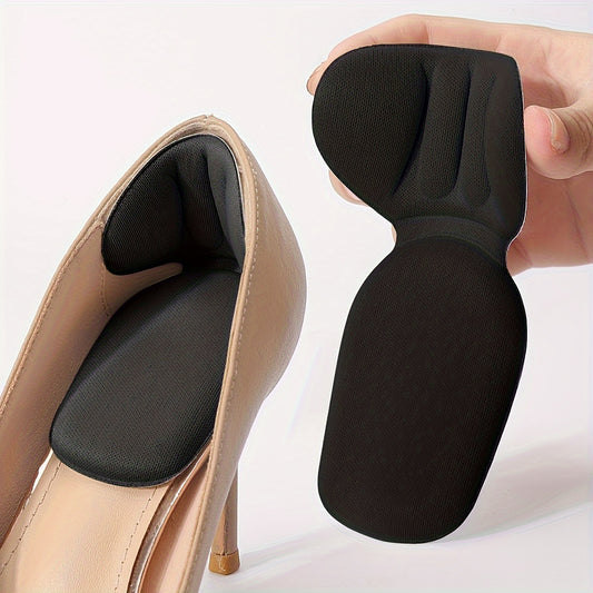 Almohadilla para talón y copa para talón de espuma en forma de T de doble espesor de media pulgada: uso en tacones altos, antideslizante, duradera, suave, cómoda y transpirable