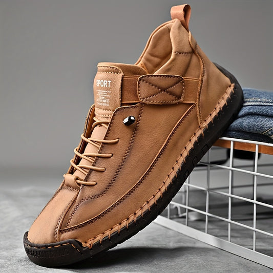 Plus Zapatillas de Hombre Plus Size con Costuras, Cierre de Velcro y Cordones, Resistente al Desgaste, Para Actividades al Aire Libre