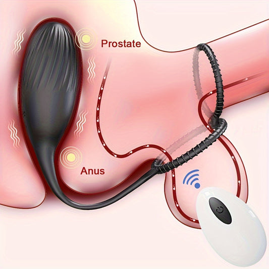Masajeador de Próstata con Doble Anillo – Placer Intenso para Él, Ella y Ambos 🔥