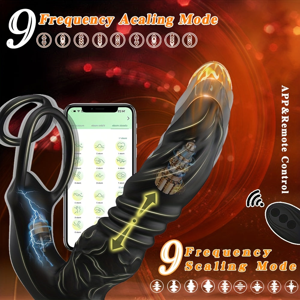 Vibrador 5 en 1 con Anillo Doble y Control por App – Placer de Última Generación 🔥