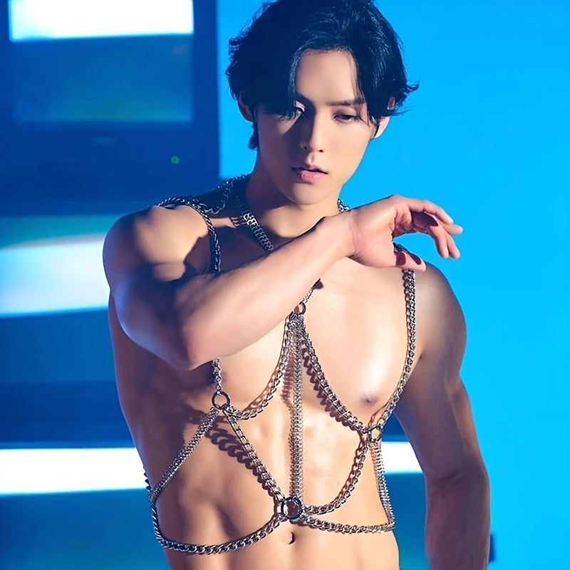 🔥 Cadena Erótica para Hombre - Corset Sexy de Bondage, Accesorio de Coqueteo y Estilo Audaz 💋