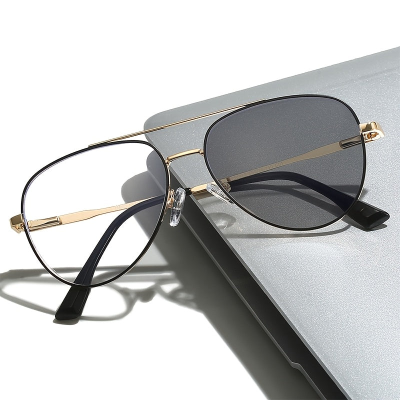 Gafas Retro de Negocios para Hombre – Diseño Elegante con Protección Antiluz Azul