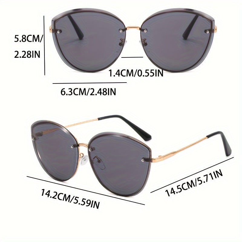 Gafas de Moda "Cat Eye" Estilo Coreano – Diseño Irregular y Lentes Efecto Océano