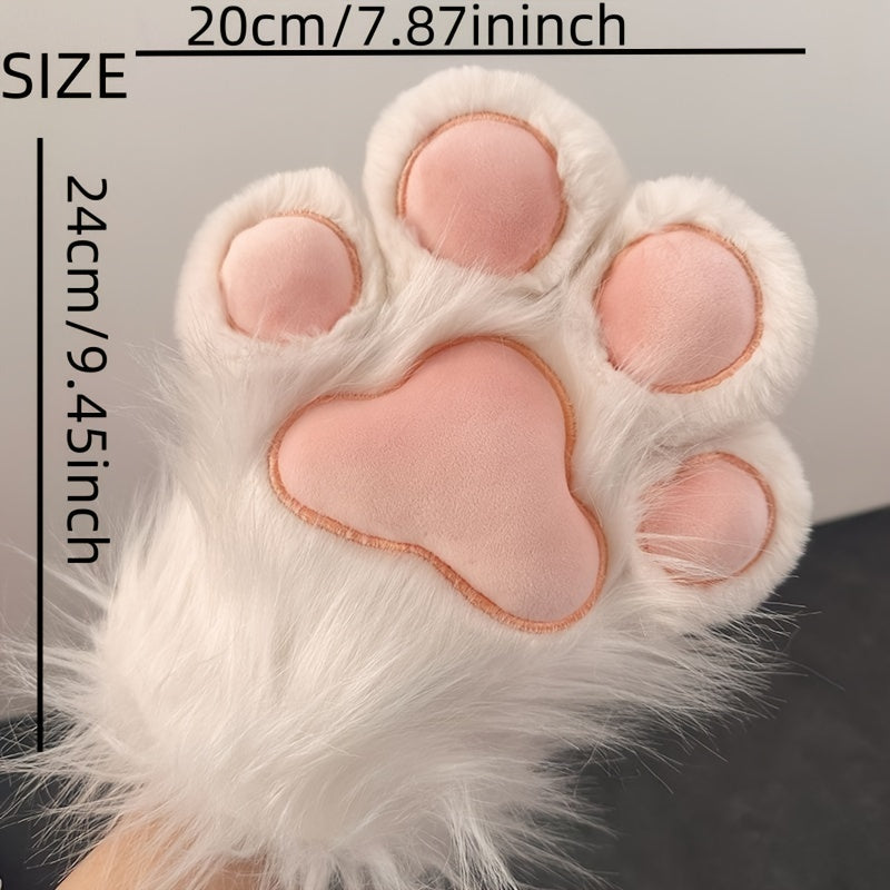 Guantes de Pata de Gato con Terciopelo Acolchado - Inspirados en Anime 🐾✨