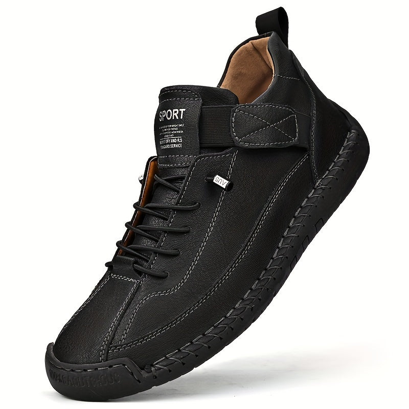 Plus Zapatillas de Hombre Plus Size con Costuras, Cierre de Velcro y Cordones, Resistente al Desgaste, Para Actividades al Aire Libre