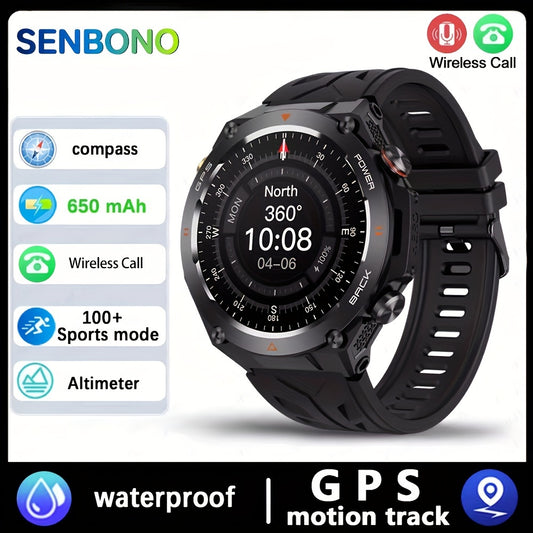 Reloj Inteligente GPS SENBONO para Hombres - Diseño Moderno y Funcionalidad Avanzada ⌚✨