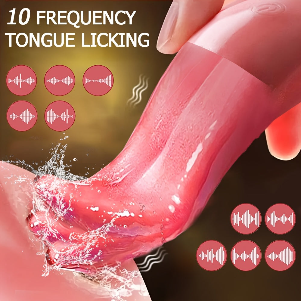 Vibrador Estimulador de Lengua Recargable – 10 Modos de Placer Intenso 🔥