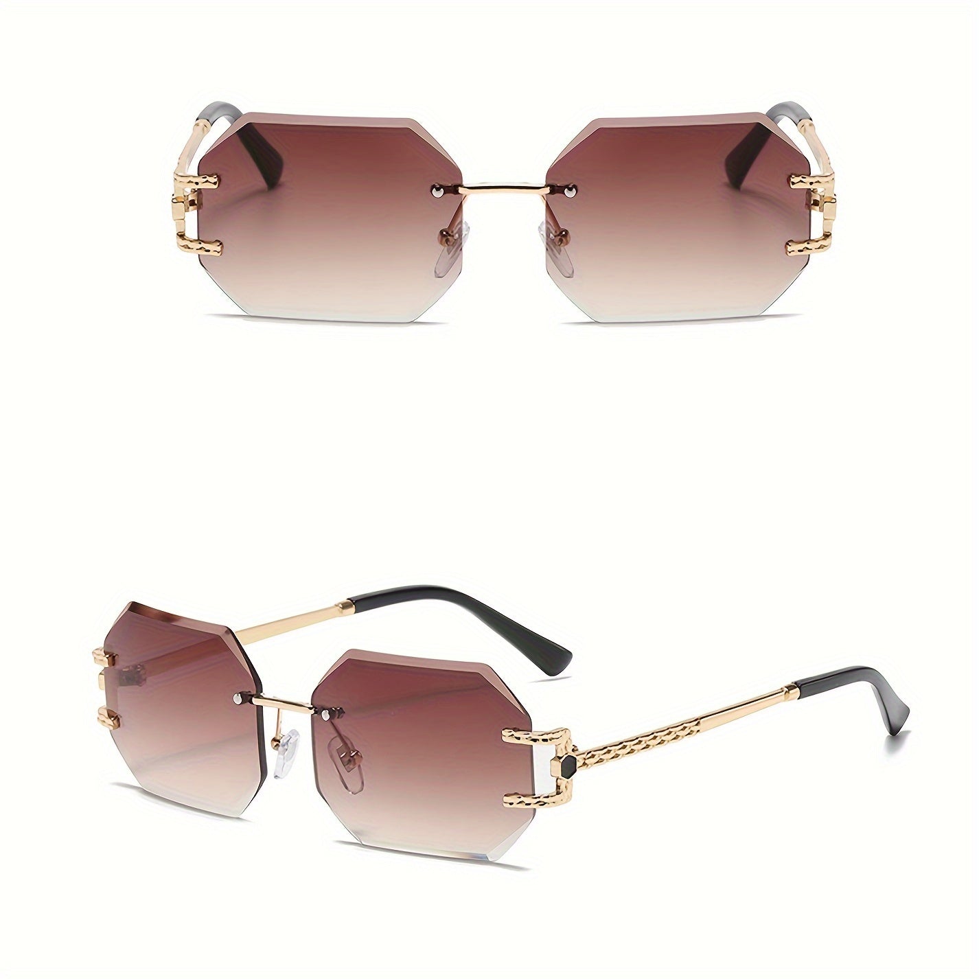 Gafas de Moda para Mujer – Diseño Oversize sin Montura, Estilo Vanguardista y Sofisticado