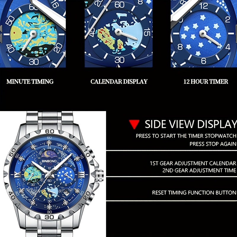 Reloj de Cuarzo Luminiscente para Hombre BINBOND - Estilo Casual y de Negocios ⌚✨